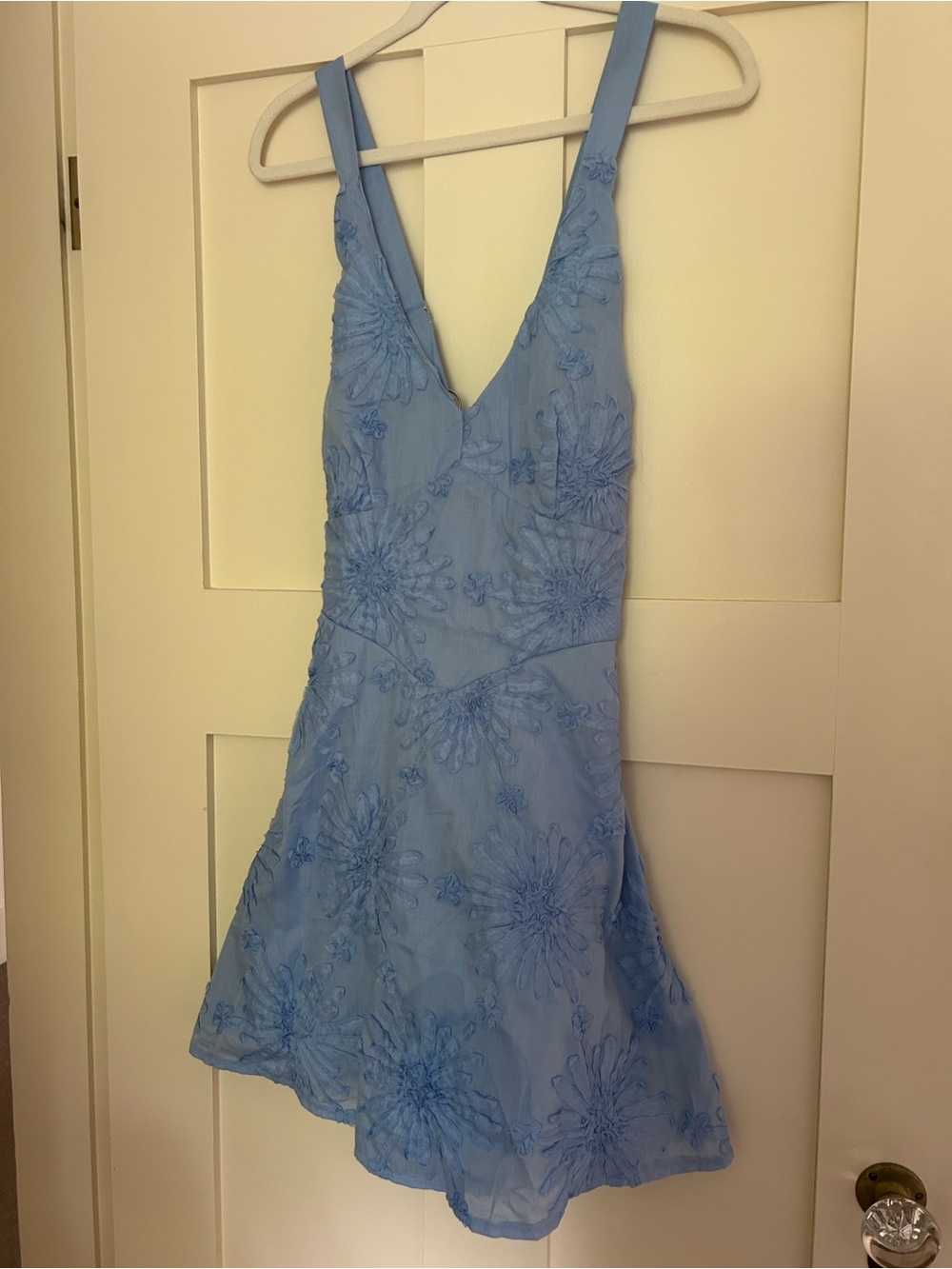 Altar'd State Light Blue Floral V-Neck Sundress